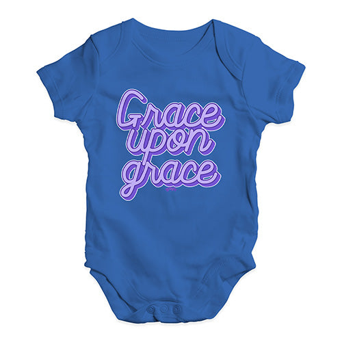 Babygrow Baby Romper Grace Upon Grace Baby Unisex Baby Grow Bodysuit 12 - 18 Months Royal Blue