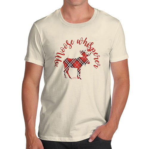 Funny Gifts For Men Moose Whisperer Men's T-Shirt Small Natural