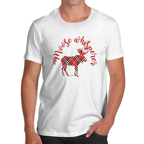 Funny T-Shirts For Guys Moose Whisperer Men's T-Shirt Large White