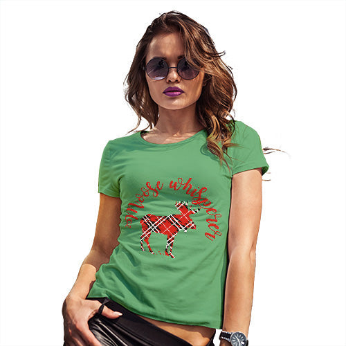Novelty Gifts For Women Moose Whisperer Women's T-Shirt Large Green