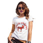 Womens Novelty T Shirt Christmas Moose Whisperer Women's T-Shirt X-Large White