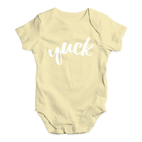 Baby Girl Clothes Yuck Baby Unisex Baby Grow Bodysuit 6 - 12 Months Lemon