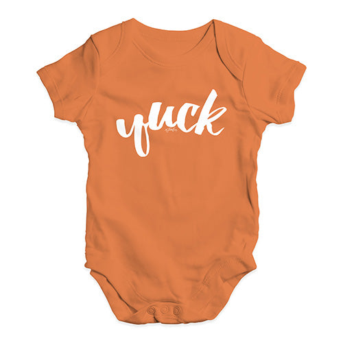 Babygrow Baby Romper Yuck Baby Unisex Baby Grow Bodysuit 18 - 24 Months Orange