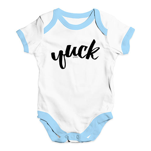 Baby Boy Clothes Yuck Baby Unisex Baby Grow Bodysuit 6 - 12 Months White Blue Trim