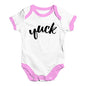 Bodysuit Baby Romper Yuck Baby Unisex Baby Grow Bodysuit 6 - 12 Months White Pink Trim