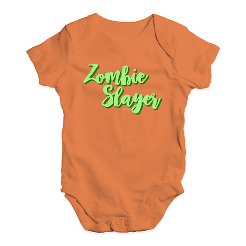 Babygrow Baby Romper Zombie Slayer Baby Unisex Baby Grow Bodysuit 6 - 12 Months Orange