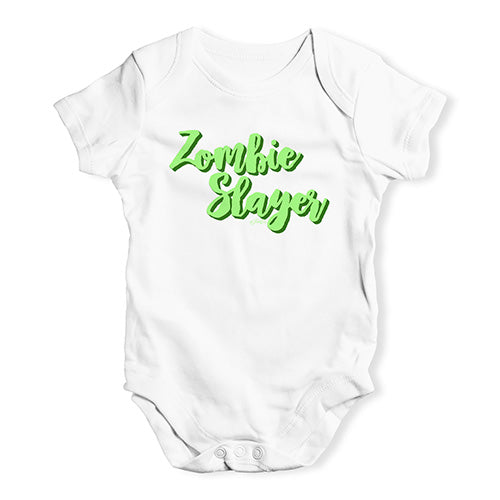 Babygrow Baby Romper Zombie Slayer Baby Unisex Baby Grow Bodysuit 3 - 6 Months White