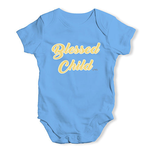 Bodysuit Baby Romper Blessed Child Baby Unisex Baby Grow Bodysuit 12-18 Months Blue