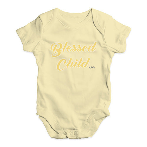 Baby Boy Clothes Blessed Child Baby Unisex Baby Grow Bodysuit 12-18 Months Lemon