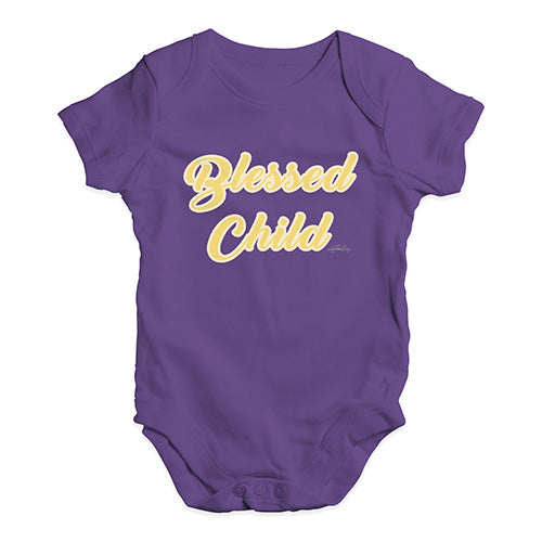 Funny Infant Baby Bodysuit Onesies Blessed Child Baby Unisex Baby Grow Bodysuit 18-24 Months Plum