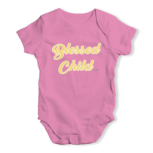 Baby Boy Clothes Blessed Child Baby Unisex Baby Grow Bodysuit 6-12 Months Pink