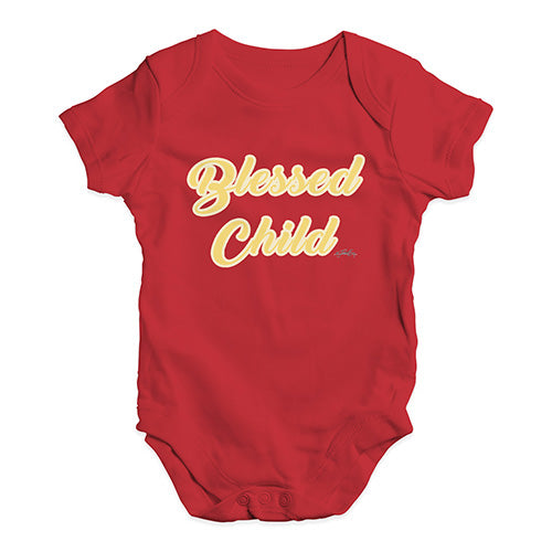 Funny Baby Bodysuits Blessed Child Baby Unisex Baby Grow Bodysuit 3-6 Months Red