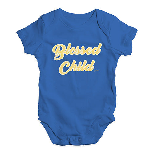 Baby Onesies Blessed Child Baby Unisex Baby Grow Bodysuit 3-6 Months Royal Blue