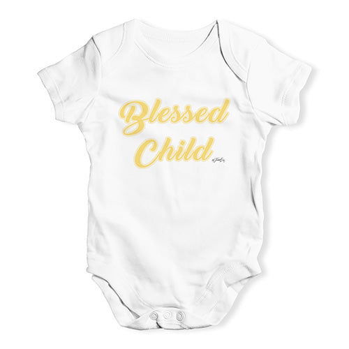 Baby Boy Clothes Blessed Child Baby Unisex Baby Grow Bodysuit 0-3 Months White