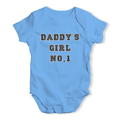 Baby Girl Clothes Daddy's Girl No1 Baby Unisex Baby Grow Bodysuit 18-24 Months Blue
