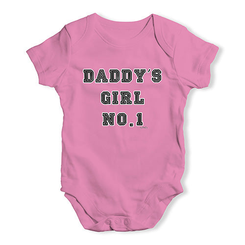 Funny Infant Baby Bodysuit Onesies Daddy's Girl No1 Baby Unisex Baby Grow Bodysuit 0-3 Months Pink