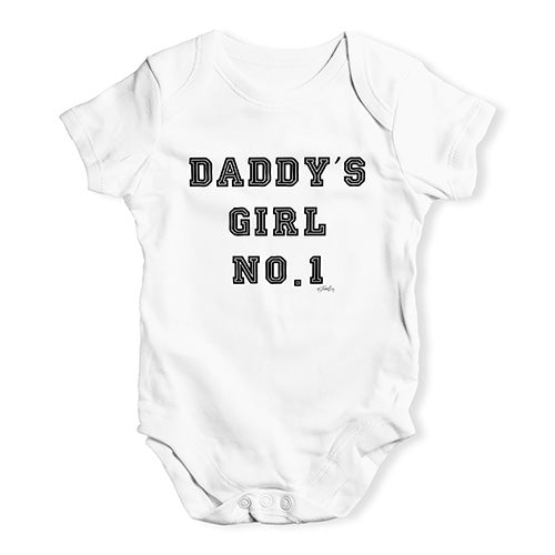 Baby Onesies Daddy's Girl No1 Baby Unisex Baby Grow Bodysuit Newborn White