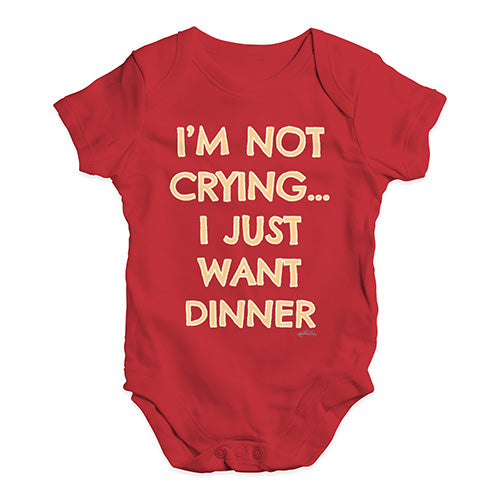 Baby Boy Clothes I'm Not Crying I Just Want Dinner  Baby Unisex Baby Grow Bodysuit 3-6 Months Red