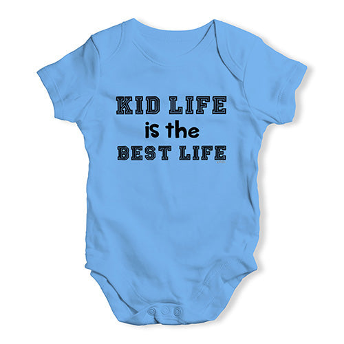 Baby Grow Baby Romper Kid Life Is The Best Life Baby Unisex Baby Grow Bodysuit 6-12 Months Blue