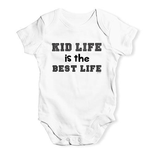 Funny Baby Onesies Kid Life Is The Best Life Baby Unisex Baby Grow Bodysuit 3-6 Months White