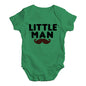 Baby Grow Baby Romper Little Man Moustache Baby Unisex Baby Grow Bodysuit 0-3 Months Green