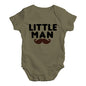 Funny Baby Bodysuits Little Man Moustache Baby Unisex Baby Grow Bodysuit 3-6 Months Khaki