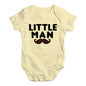 Funny Baby Clothes Little Man Moustache Baby Unisex Baby Grow Bodysuit 18-24 Months Lemon