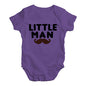 Funny Baby Clothes Little Man Moustache Baby Unisex Baby Grow Bodysuit 3-6 Months Plum