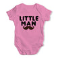 Babygrow Baby Romper Little Man Moustache Baby Unisex Baby Grow Bodysuit 3-6 Months Pink