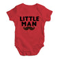 Babygrow Baby Romper Little Man Moustache Baby Unisex Baby Grow Bodysuit 3-6 Months Red