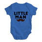 Babygrow Baby Romper Little Man Moustache Baby Unisex Baby Grow Bodysuit 12-18 Months Royal Blue