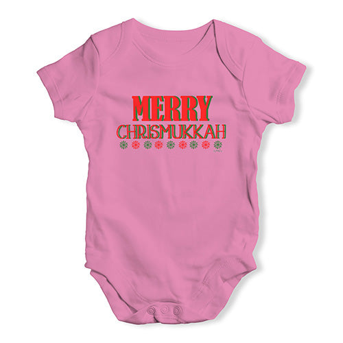 Funny Baby Clothes Merry Chrismukkah Baby Unisex Baby Grow Bodysuit Newborn Pink