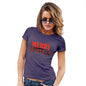 Funny Tee Shirts For Women Merry Chrismukkah Women's T-Shirt Medium Plum