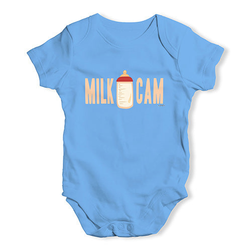 Bodysuit Baby Romper Milk Cam Baby Unisex Baby Grow Bodysuit 0-3 Months Blue
