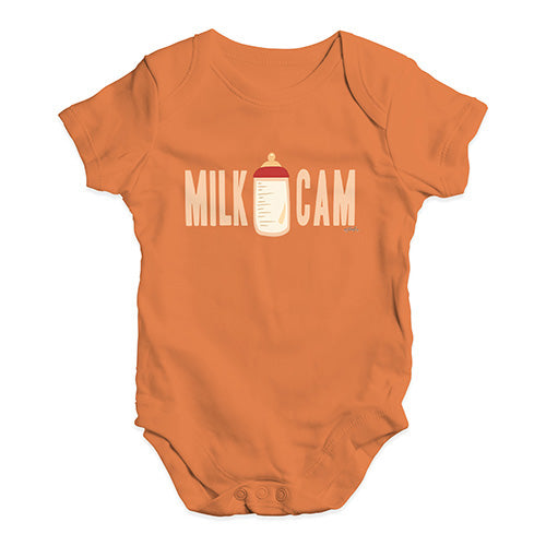 Baby Boy Clothes Milk Cam Baby Unisex Baby Grow Bodysuit Newborn Orange