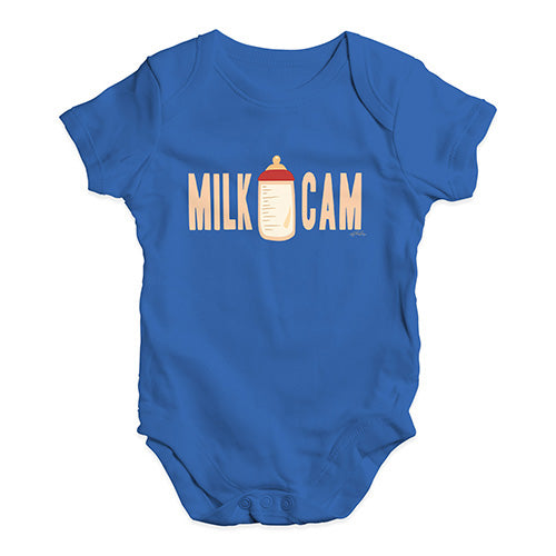 Funny Baby Clothes Milk Cam Baby Unisex Baby Grow Bodysuit 18-24 Months Royal Blue