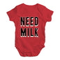 Bodysuit Baby Romper Need Milk Baby Unisex Baby Grow Bodysuit 3-6 Months Red