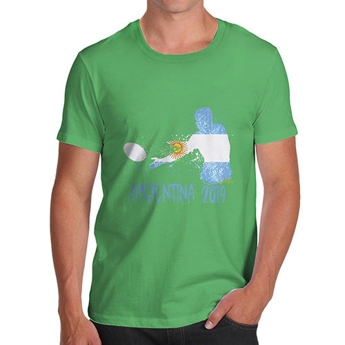 Funny T-Shirts For Men Rugby Argentina 2019 Men's T-Shirt Medium Green