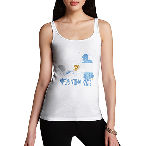 Funny Tank Tops For Women Rugby Argentina 2019 Women's Tank Top X-Large White