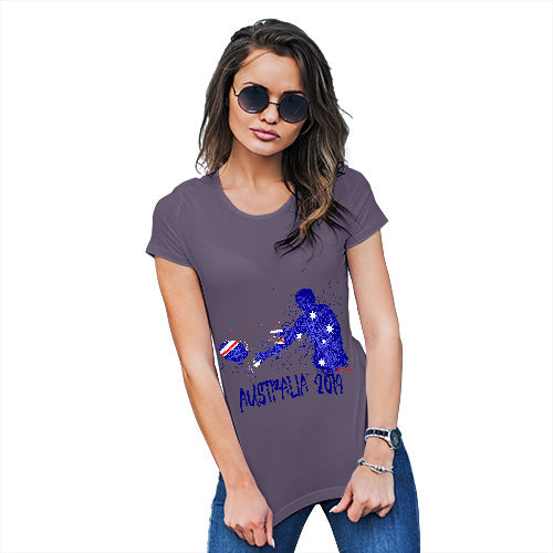 Novelty Tshirts Women Rugby Australia 2019 Women's T-Shirt Medium Plum