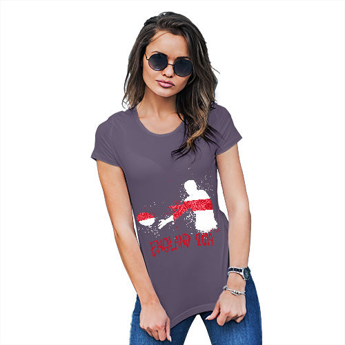 Funny Shirts For Women Rugby England 2019 Women's T-Shirt X-Large Plum