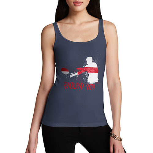 Funny Tank Top For Women Sarcasm Rugby England 2019 Women's Tank Top Small Navy
