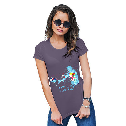 Womens Funny Tshirts Rugby Fiji 2019 Women's T-Shirt Medium Plum