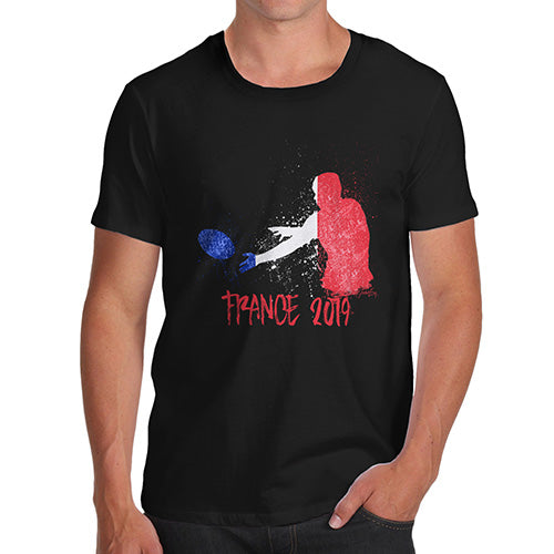 Funny T-Shirts For Men Rugby France 2019 Men's T-Shirt Large Black