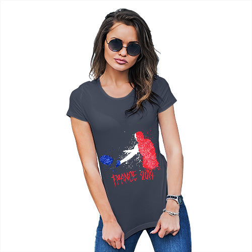 Womens Novelty T Shirt Rugby France 2019 Women's T-Shirt Large Navy