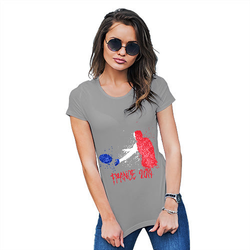 Novelty Gifts For Women Rugby France 2019 Women's T-Shirt Large Light Grey