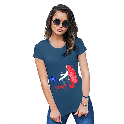 Funny T-Shirts For Women Rugby France 2019 Women's T-Shirt Large Royal Blue