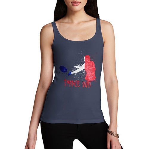 Funny Tank Tops For Women Rugby France 2019 Women's Tank Top Small Navy