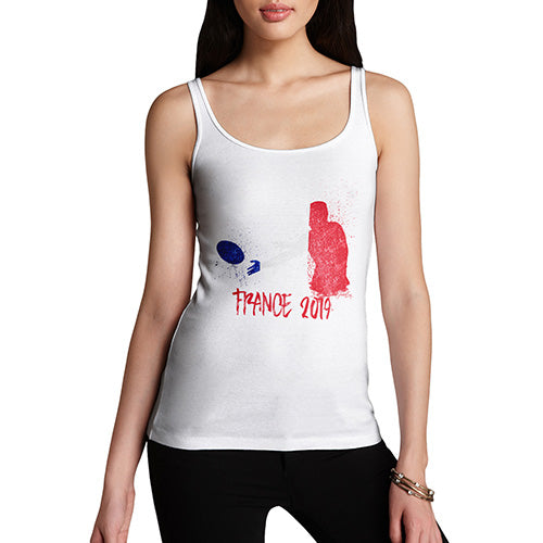 Novelty Tank Top Women Rugby France 2019 Women's Tank Top Medium White