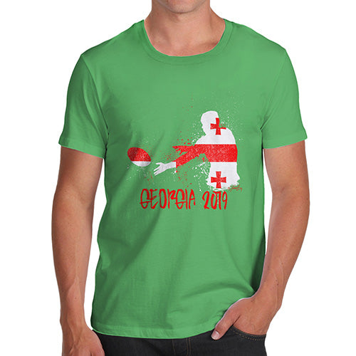 Mens Novelty T Shirt Christmas Rugby Georgia 2019 Men's T-Shirt X-Large Green